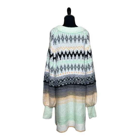 Free People Frozen Forrest Oversize Tunic Sweater Size Small - Picture 10 of 12